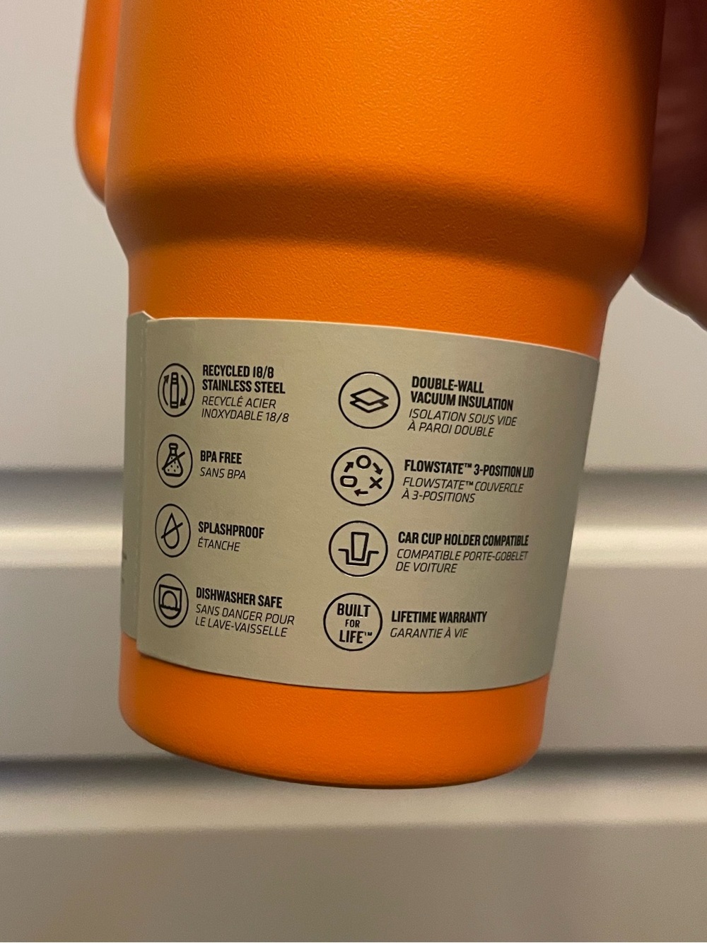 STANLEY ORANGE “THE FLOWSTATE” QUENCHER H2.0 TUMBLER (30 OZ)! - Picture 4 of 7